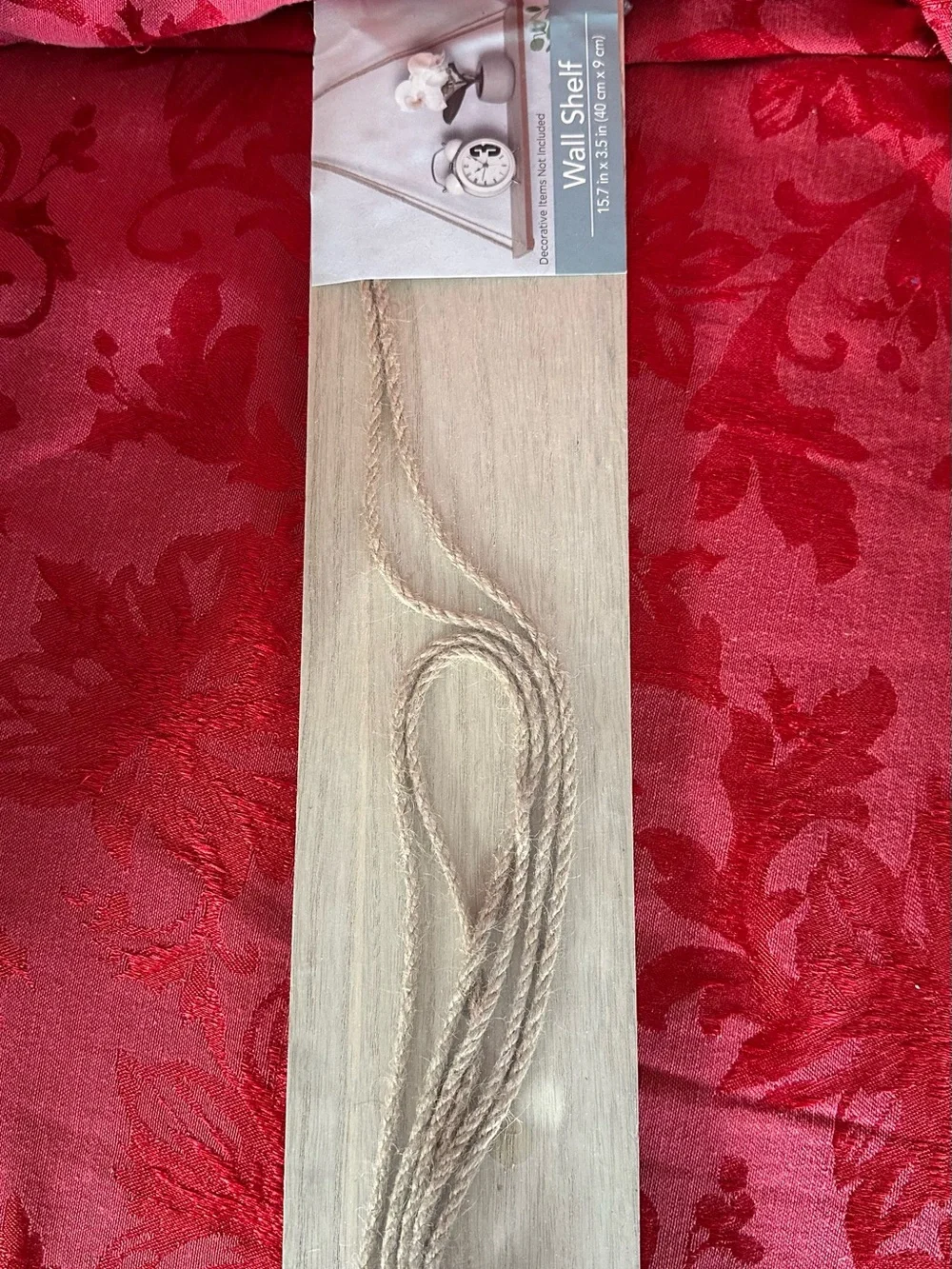 ☀️ 3/$10 Wall Shelf in Natural Wood and rope Home Wall Decor ( see description)